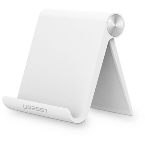 Support de bureau réglable pour téléphone et tablette, blanc