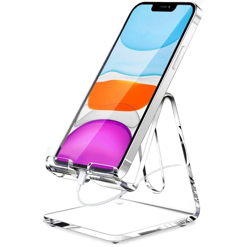 Support de bureau transparent et portable pour téléphone, smartphone/tablette Android, accessoire de bureau pour tablette