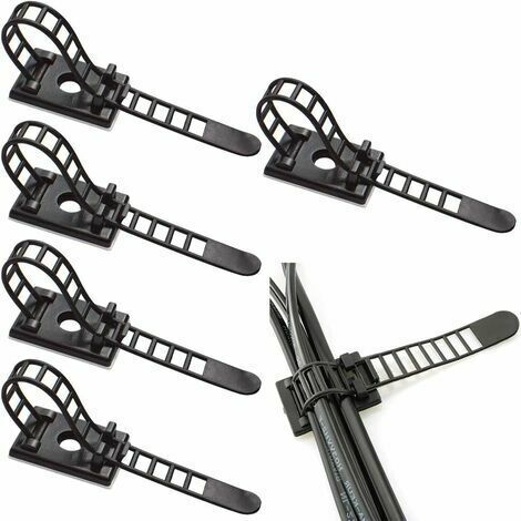 Support de câble ajustable, 50 attaches de câble ajustables, clips de câble auto-adhésifs 3M-AquaForge