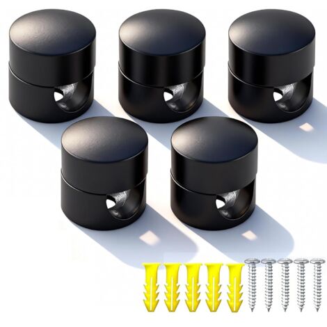 Support de câble de plafond en 5 pièces, réglable, pour suspensions lumineuses et luminaires, noir.