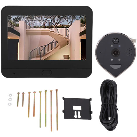 Support de caméra judas de porte pour sonnette vidéo intelligente Tuya 3 MP 1080P, appartement à 160 degrés, visionneuse visuelle 4,3 pouces, détection de mouvement PIR, batterie 5000 mah