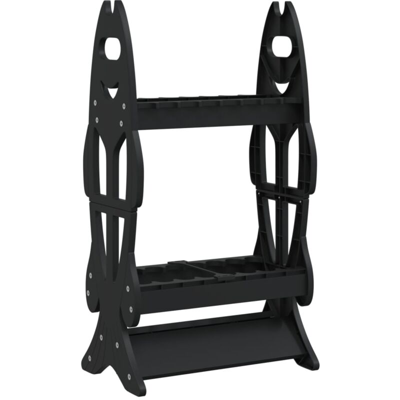 Support de canne à pêche pour 16 cannes à pêche noir