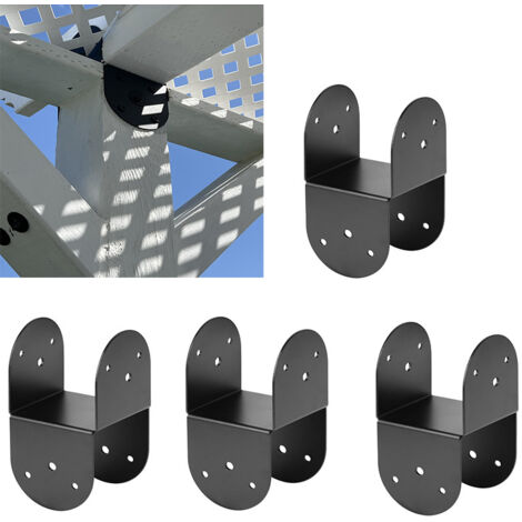 Support de capuchon de poteau robuste : support de raccordement pour le sommet des poteaux en bois, dispositif de fixation pour ancrer les poteaux aux poutres