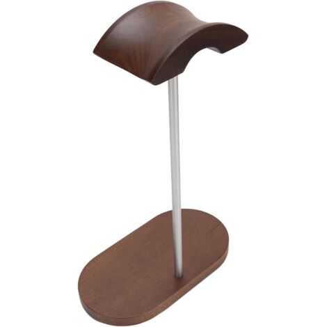 Support de Casque de Bureau en Noix - Support de Casque en Bois avec