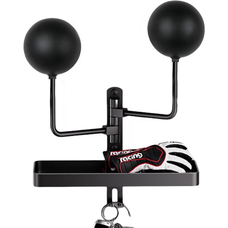 Support de casque de moto, support mural rotatif à 180°, aucun perçage requis, support de rangement de ceinture à double boule, accessoires de moto