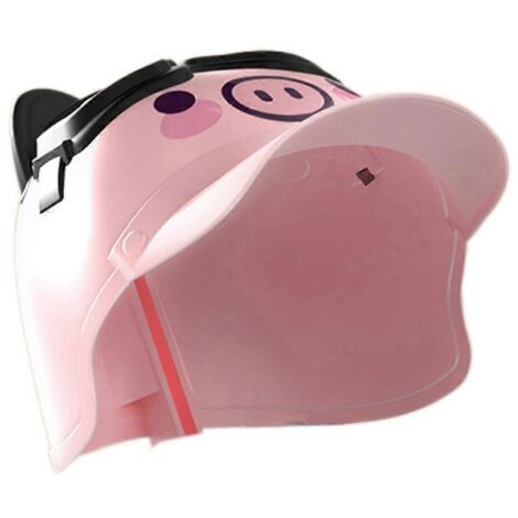 Support de casque de moto/vélo électrique/petit modèle de dessin animé, cochon rose