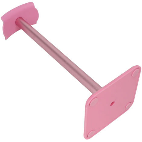 Support de casque gaming rose avec base antidérapante en TPU et structure métallique, parfait pour bureau ou salon.