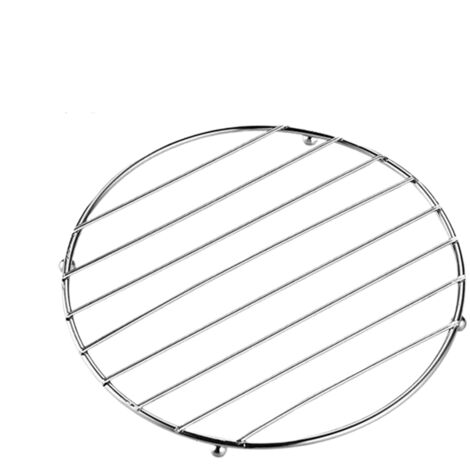 Support de casserole en acier inoxydable épaissi, grille de refroidissement anti-brûlure pour cuisine, séchoir à vaisselle polyvalent, accessoire de cuisson vapeur et rangement sécurisé.