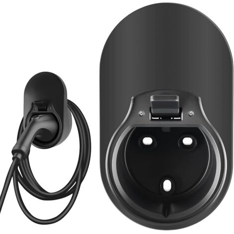 Support de chargeur, chargeur de type 2, support mural, support de câble, organisateur de câble EV, support mural pour voiture électrique, compatible avec les prises de charge conformes à l'UE pour