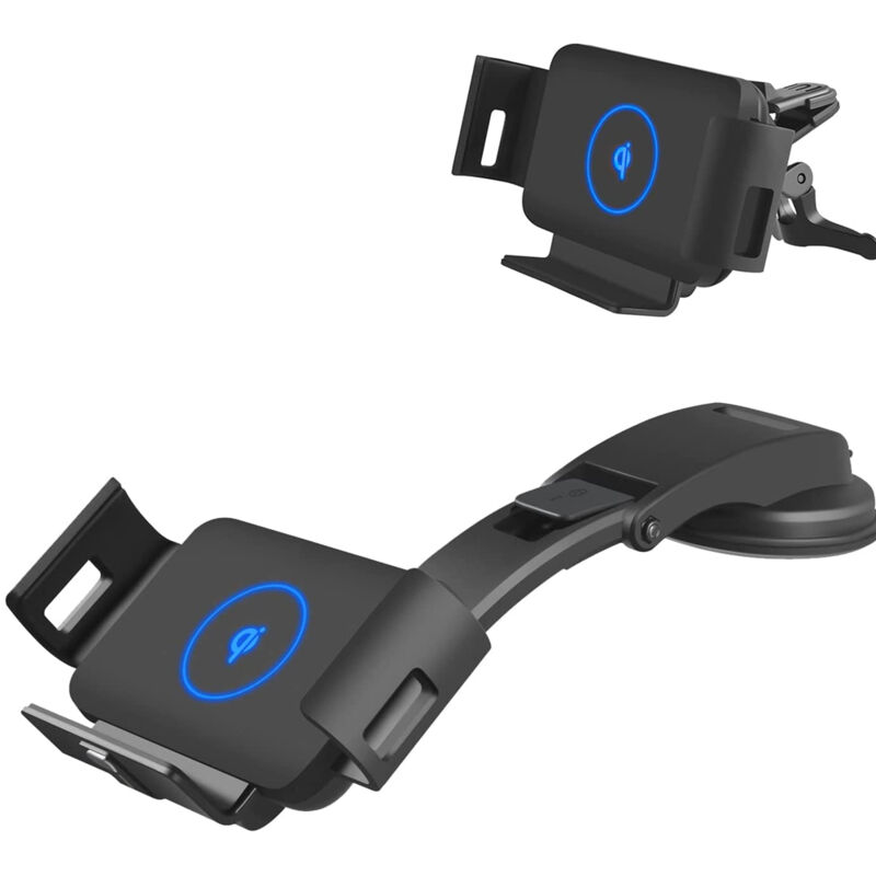 Support de chargeur de voiture sans fil, support de téléphone pour grille d'aération et tableau de bord, Compatible avec Galaxy z Fold 3/2/1