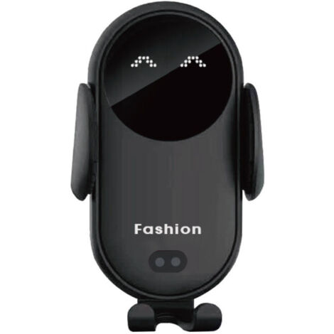 Support de chargeur sans fil pour voiture 10 W, fixation automatique pour téléphones sans fil, chargeur à induction à pince, compatible avec tous les véhicules,gris