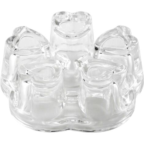 Support de chauffe-théière en verre transparent en forme de cœur résistant à la chaleur --