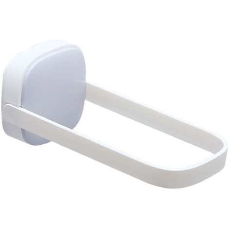 Support de cintres mural pliable en forme de U – Rangement vêtements – Blanc et gris