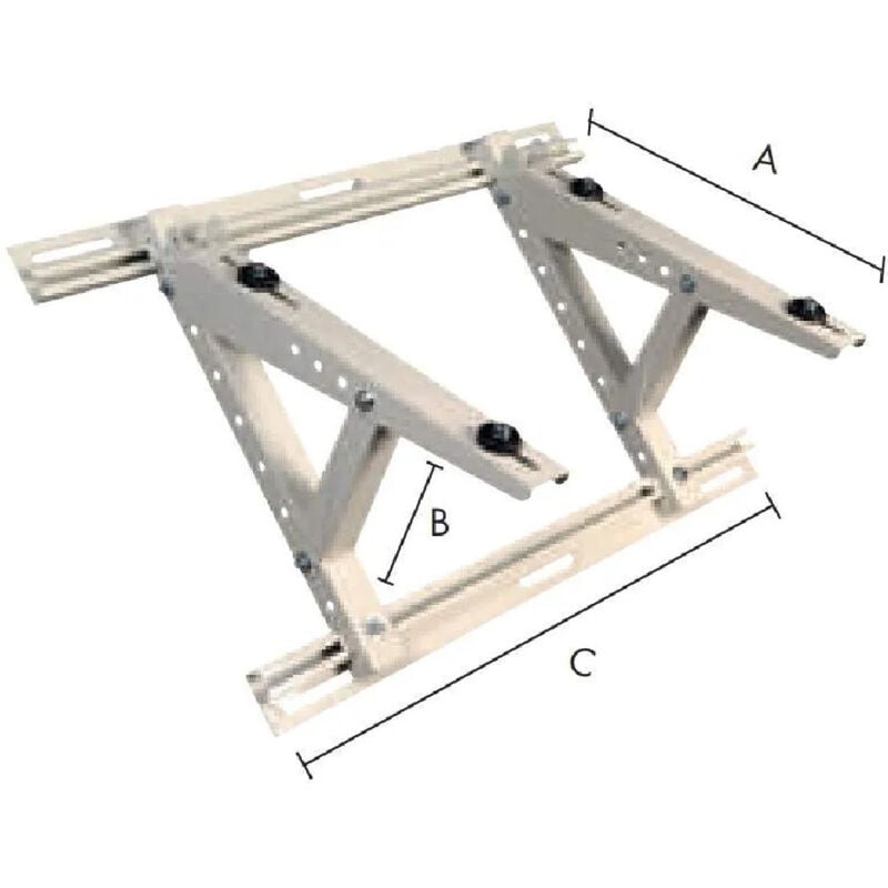 Support de climatisation de toit pour groupe extérieur 500x250x800mm, 200kg