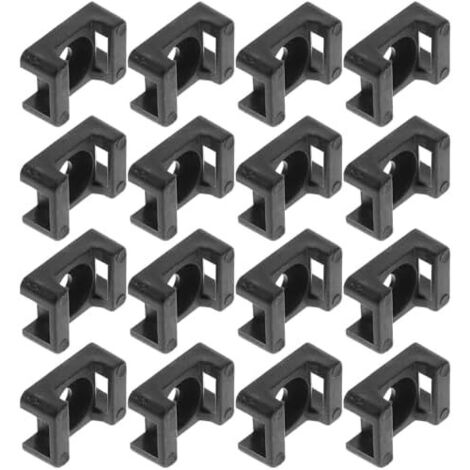 Support de Clips Câbles Noir en Abs pour Fixation Stable 500 Pièces Maison et École Polyvalents -