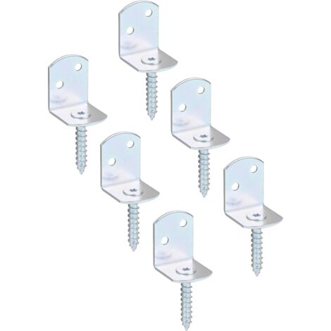 Support de clôture en L avec vis – Acier bichromaté – Hauteur 83 mm – MarqueAlberts