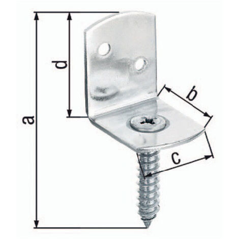 Support de clôture en osier 83x32x30x38mm VA ma forme L GAH (Par 50)