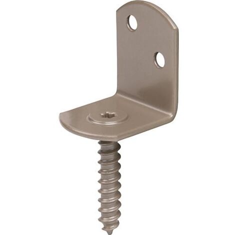 Support de clôture tressé DURAVIS® en forme de L, matériau : Acier, bleu zingué, surface : beige nacré RAL 1035