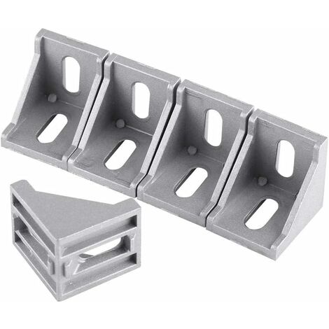 Support de coin en alliage d'aluminium Fixation de coin en forme de L à angle droit 40x40mmx35mm（5 pcs）LO-Ron