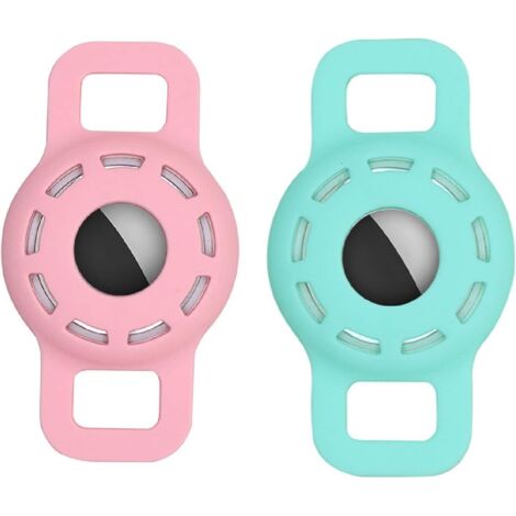 Support de collier de chien Airtag (rose + vert menthe)-Fei Yu