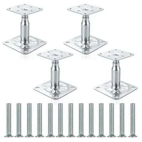 ANPVIZ Support de colonne galvanisé réglable 100-150 mm, support de toit robuste - Lot de 4