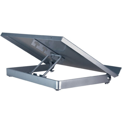 Support à document métal argenté L350 x P247 x H60 mm – Écart de vision réglable – Inclut règle magnétique - 350xP247xH60