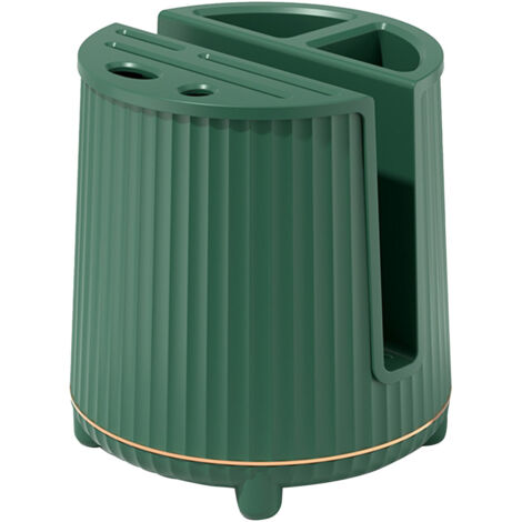 Support de couteaux rotatif multifonction, planche à découper avec rangement, étagère pour couteaux et baguettes, grande capacité, couleur vert foncé