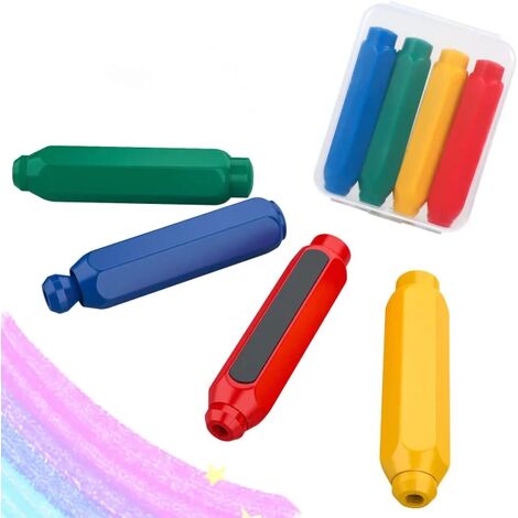 PORTE-CRAIE LIDERPAPEL EN PLASTIQUE MAGNETIQUE PACK DE 5 COLORIS ASSORTIS