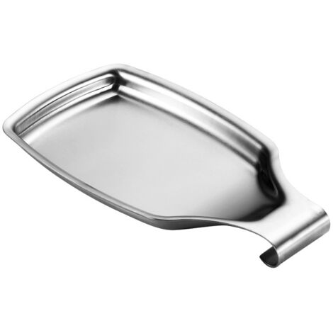Support de Cuillère en Acier Inoxydable 304 20.5cm Repose Cuillère Antirouille Repose Ustensiles Cuisine Robuste Durable pour Couteaux Fourchettes Louches Brosse Restaurant - Argent