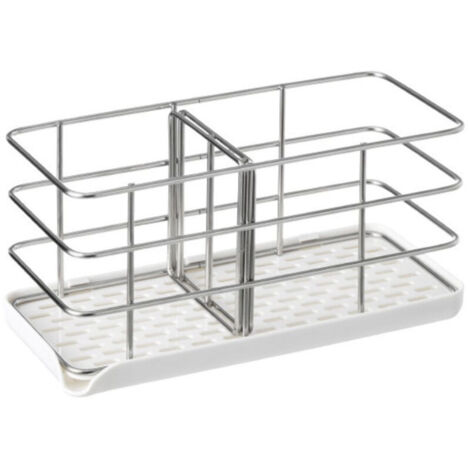 Support de cuisine en acier inoxydable 304 pour évier, plateau blanc, rangement pratique pour évier