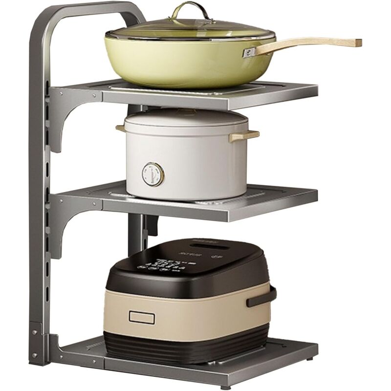 Support De CuisinièRe RéGlable ÉTagèRe De Rangement Pour Ustensiles De Cuisine En Acier Au Carbone Dans L'Armoire Organisateur éPaississant Anti