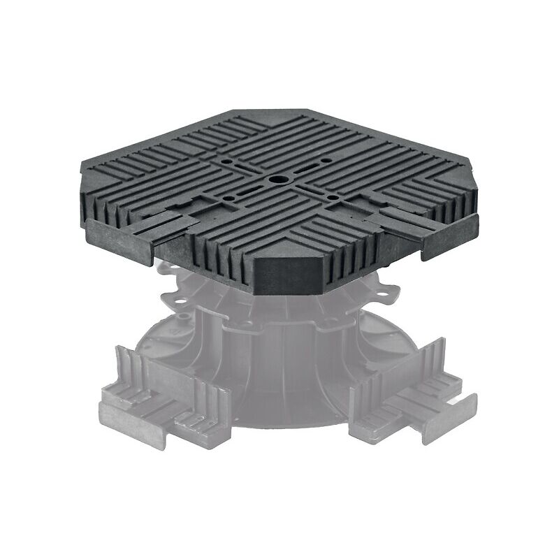 Cobra - Support de dalle de bordure nivo+, ensemble composé d'une plaque coiffante, de supports latéraux et de 2T de blocage