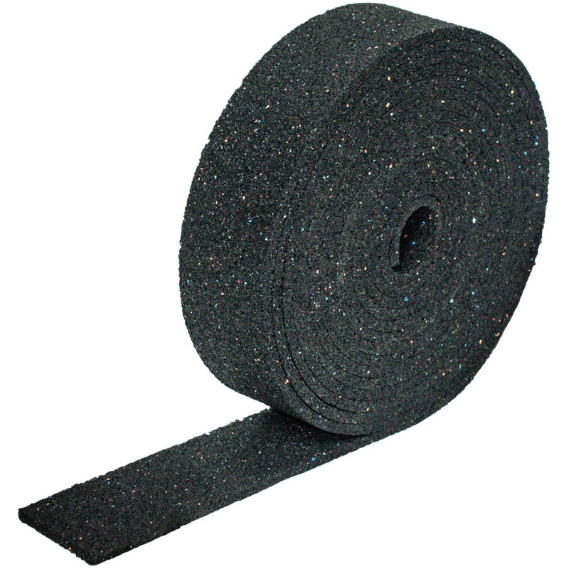 Support de dalles en caoutchouc - rouleau de 10 mètres - largeur 100 mm - épaisseur 10 mm