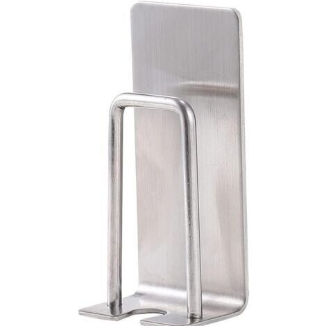Support de dentifrice de salle de bain en acier inoxydable, organisateur de tasse de rince-bouche mural (2 pièces)