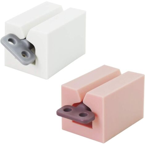 Support de dentifrice manuel écologique pour salle de bain 2 PCS (blanc, rose)