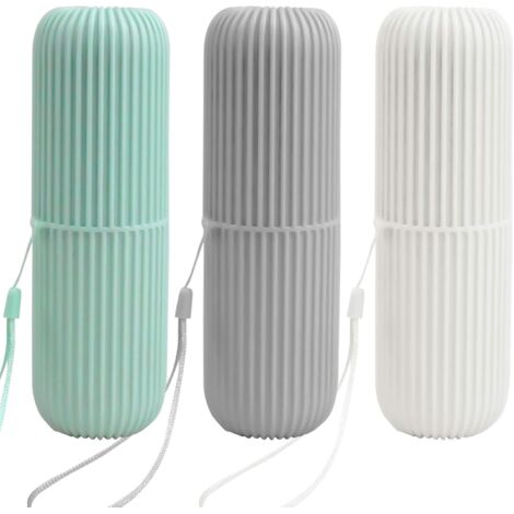 Support de dentifrice portable multifonctionnel en plastique de voyage 3 PCS,
