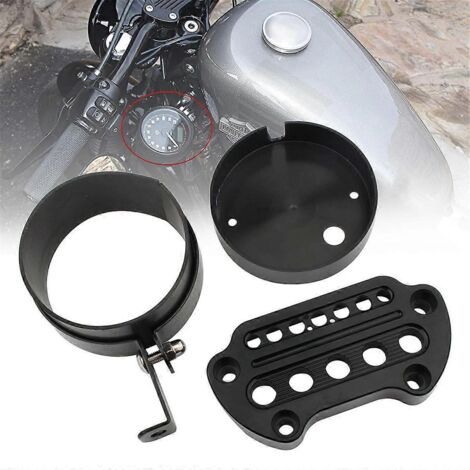 Support de déport latéral pour compteur de vitesse avec kit de fixation pour guidon, noir