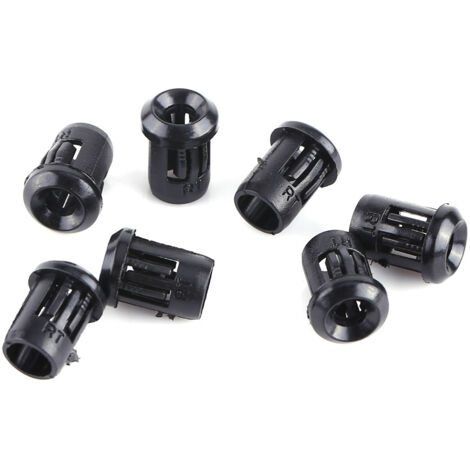 Support de diode LED 3mm, 50 pièces, clip en nylon noir, montage pratique pour lampes