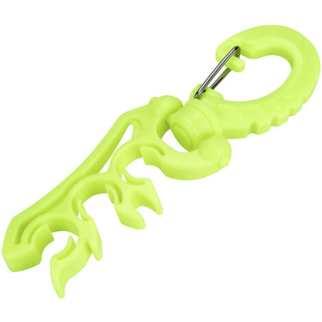 Support de Double Tuyau BCD de Plongée Sous-Marine avec Clip et Attache (Jaune)