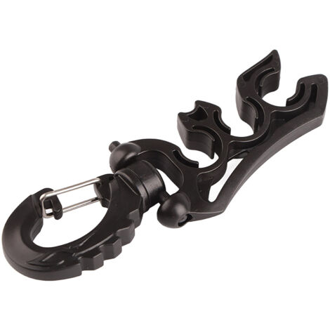Support de Double Tuyau BCD Plongée Sous-Marine avec Clip et Crochet (Noir)