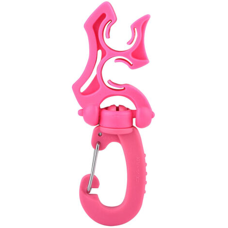 Support de double tuyau BCD pour plongée sous-marine, attache régulateur avec clip et boucle (Rose)