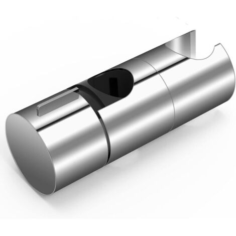 Support de Douche, 18-25MM à Diamètre Réglable,Chromé + Conception ABS Support Douchette, Installation Simple, Adapté à la Barre de Douche