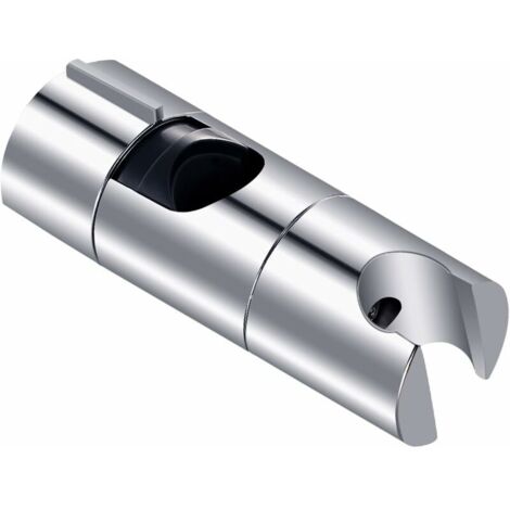 Support de Douche, 18-25MM à Diamètre Réglable,Chromé + Conception ABS Support Douchette, Installation Simple, Adapté à la Barre de Douche