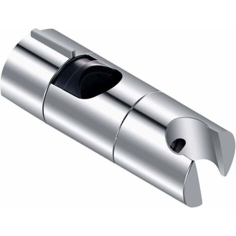 Support de Douche, 18-25MM à Diamètre Réglable,Chromé + Conception ABS Support Douchette, Installation Simple, Adapté à la Barre de Douche