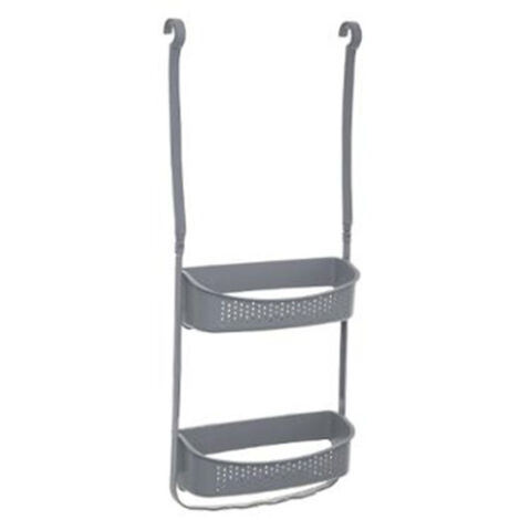Support de Douche 2 Paniers "Souple" 70cm Gris