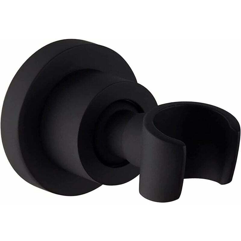 Ahlsen - Support de Douche à Main Noir Support de Pommeau de Douche Acier Inoxydable Rotation à 360° Support de Tête de Douche Montage Mural Support