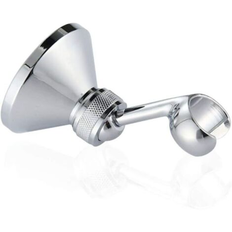 Support de douche à main, support de pommeau de douche omnidirectionnel en cuivre, support mural réglable pour montage en chrome chromé pour pommeau de douche H470
