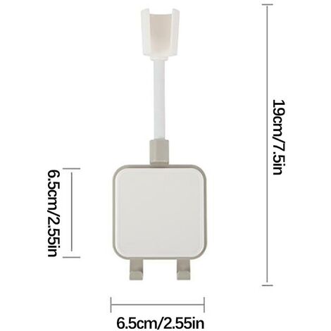 Support de douche à siège fixe réglable à tête secouante universelle sans poinçonnage