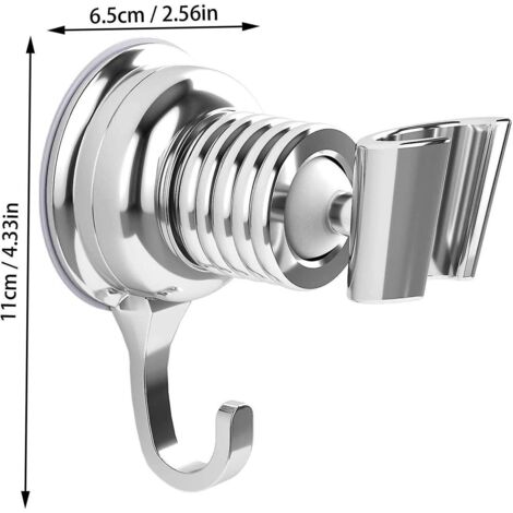 Support de douche chromé de rechange, support de pommeau de douche réglable à 360° chromé, douche amovible