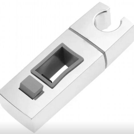 Support de douche coulissant pour tube diamètre 15 x 30 mm - Support de douche rectangulaire en ABS chromé pour salle de bain